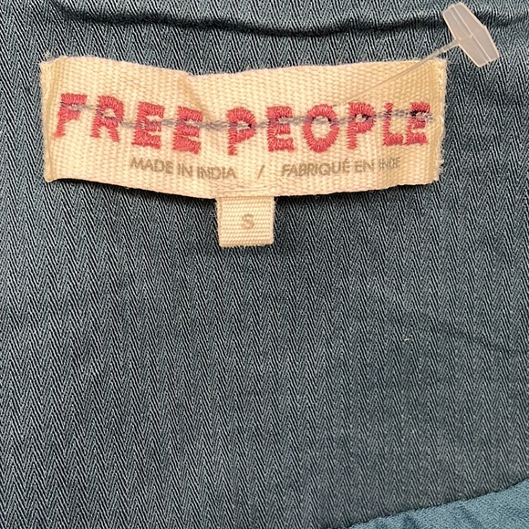 🥳HP🥳 Free People Ruffles Romance Jacket In Teal Jewel NWOT - Picture 12 of 14